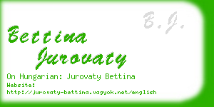 bettina jurovaty business card